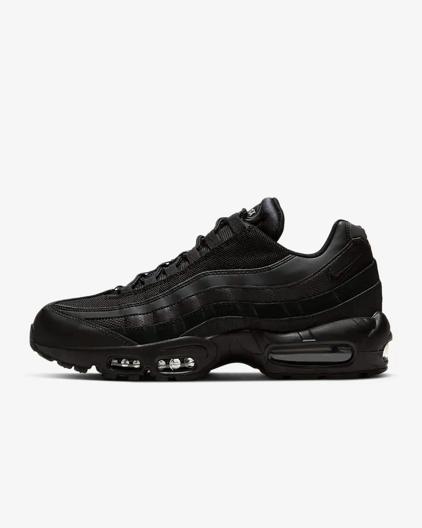 Tear Resistant Upper Material Nike Men's Air Max 95 Essential Shoes - Black / Dark Grey