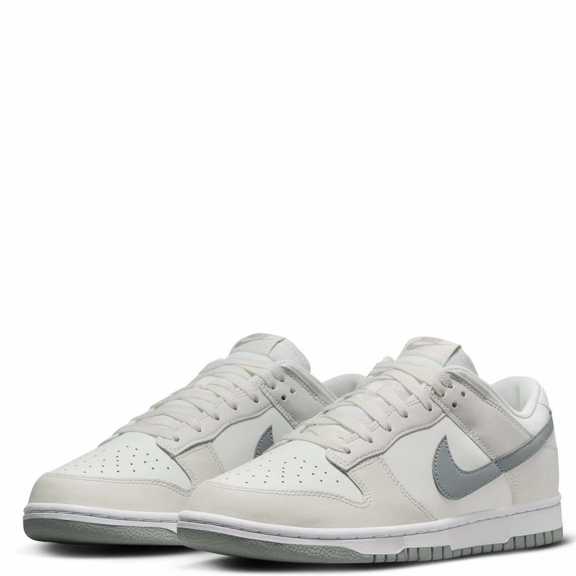 Nike Men's Dunk Low Retro Shoes - Summit White / Light Smoke Grey Balance - improving Impact Resistant Forefoot