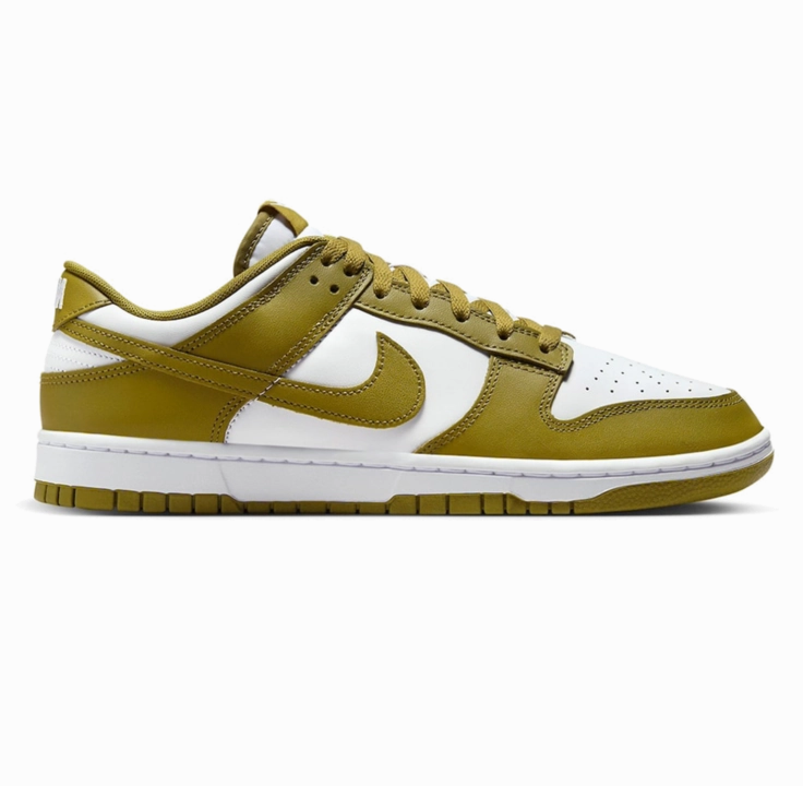 Nike Men's Dunk Low Retro Shoes - White / Pacific Moss running in urban areas Dynamic