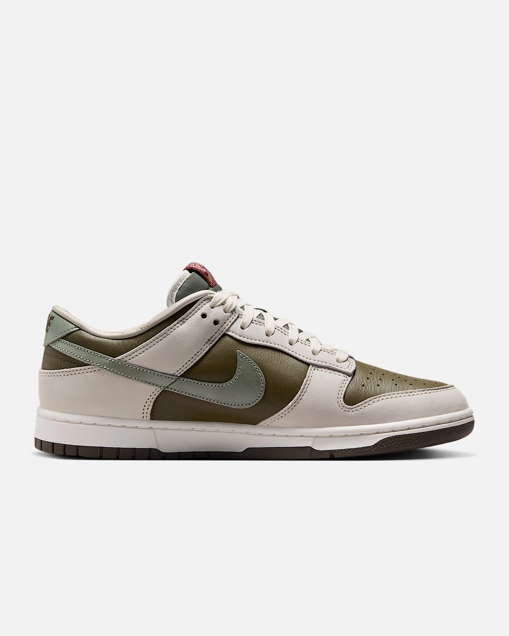 Nike Men's Dunk Low Retro Year Of The Snake Shoes - Medium Olive / Jade Horizon / Sail / Ironstone / University Red Non   Slip Outsole health improvement