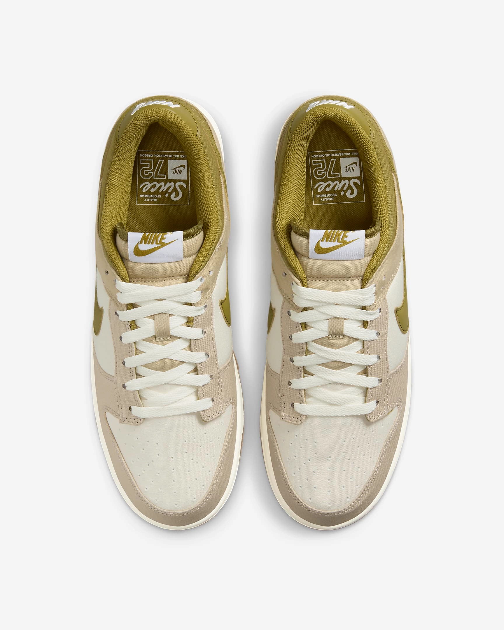Nike Men's Dunk Low Shoes - Sail / Cream II / Limestone / Pacific Moss Ventilated Mesh