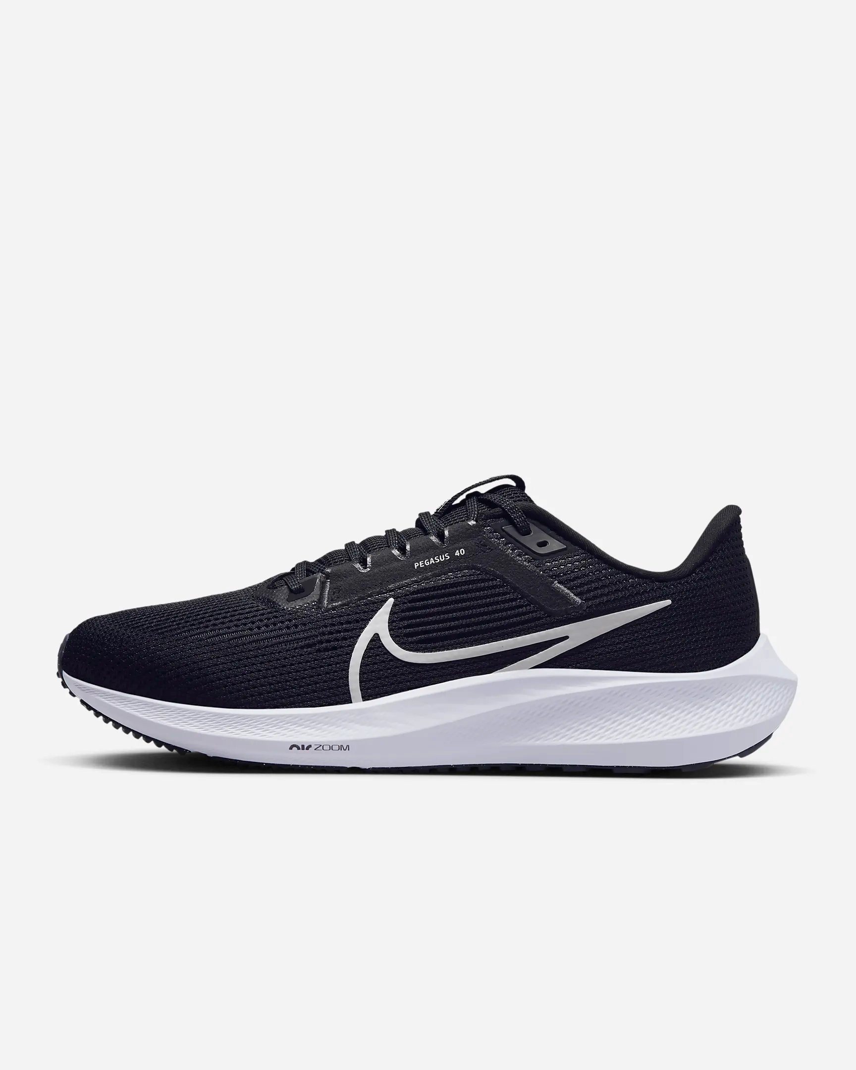certified Nike Men's Pegasus 40 Shoes - Black / Iron Grey / White