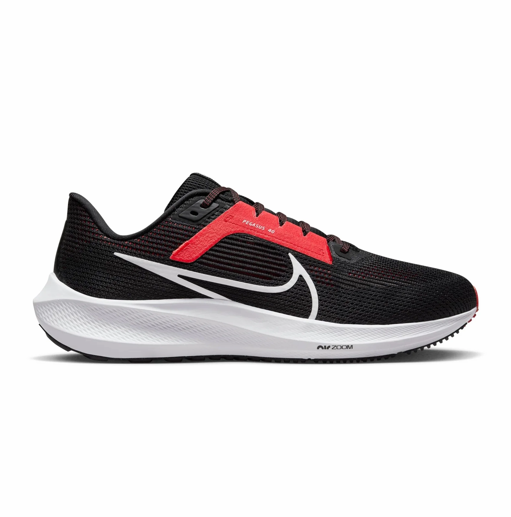Wet Grip Outsole Nike Men's Pegasus 40 Shoes - Black / Light Crimson / White
