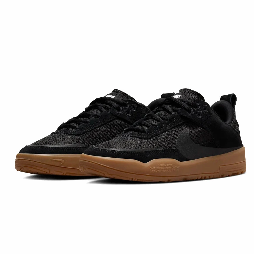 Nike SB - Day One (GS) Black/Black-Gum Light Brown Air Cushioned Heel Stretch Gusseted Tongue