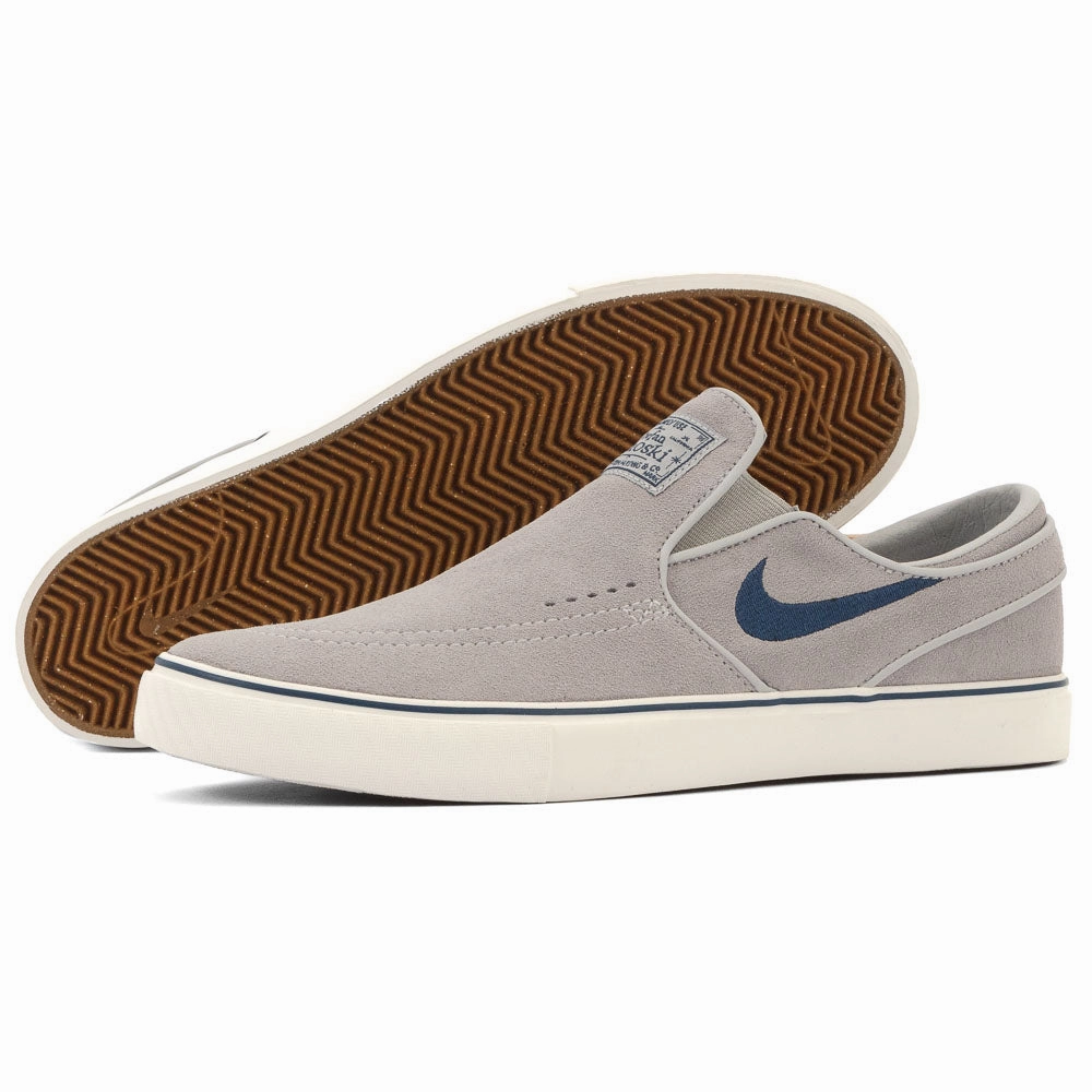 indoor - wear shoes bold - patterns shoes Nike SB - Janoski   Slip (Wolf Grey/Navy)
