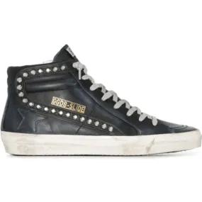Golden Goose Slide Black with Studs Women's Sneakers Support Tech