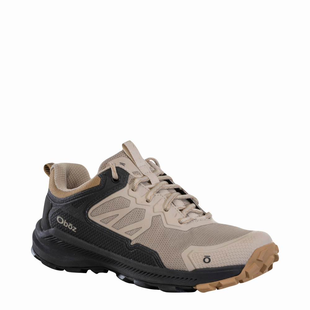 Oboz Women's Katabatic Low Hiker in Snow Leopard Tan/Black Comfort Fitment Sporty Style