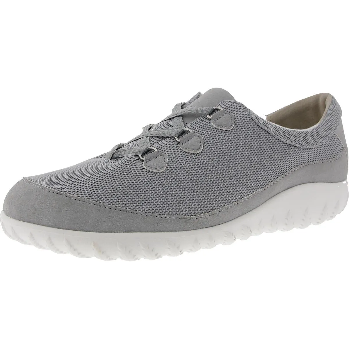 Foot Arch Unibody Construction Shine Womens Lace-Up Flats Casual and Fashion Sneakers