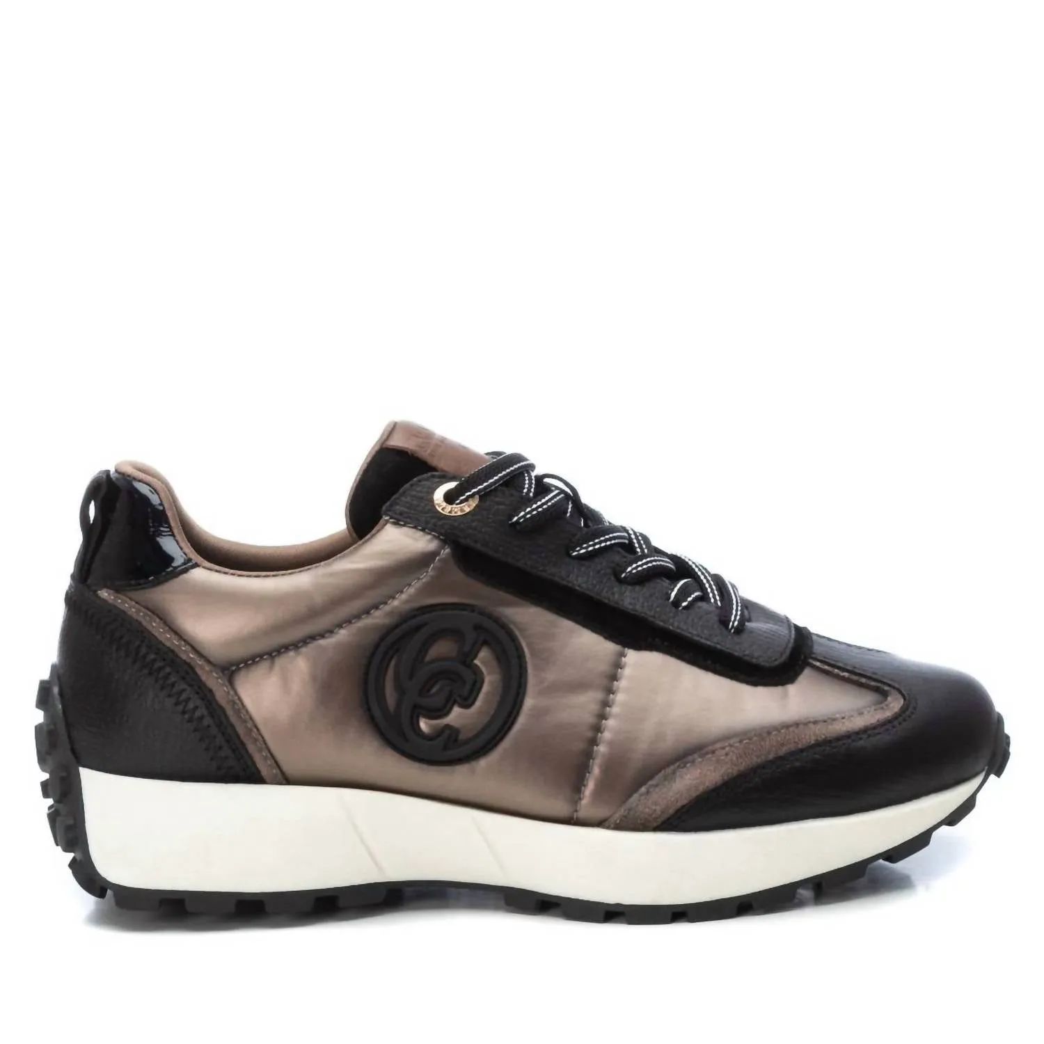 Women's Casual Sneakers In Khaki Stretch Entry