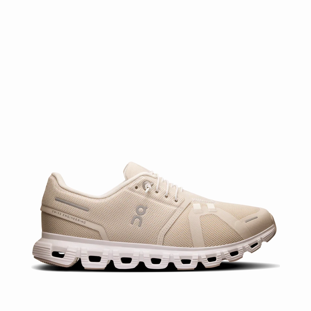 On Women's Cloud 6 Sneaker in Pearl/White Style focused
