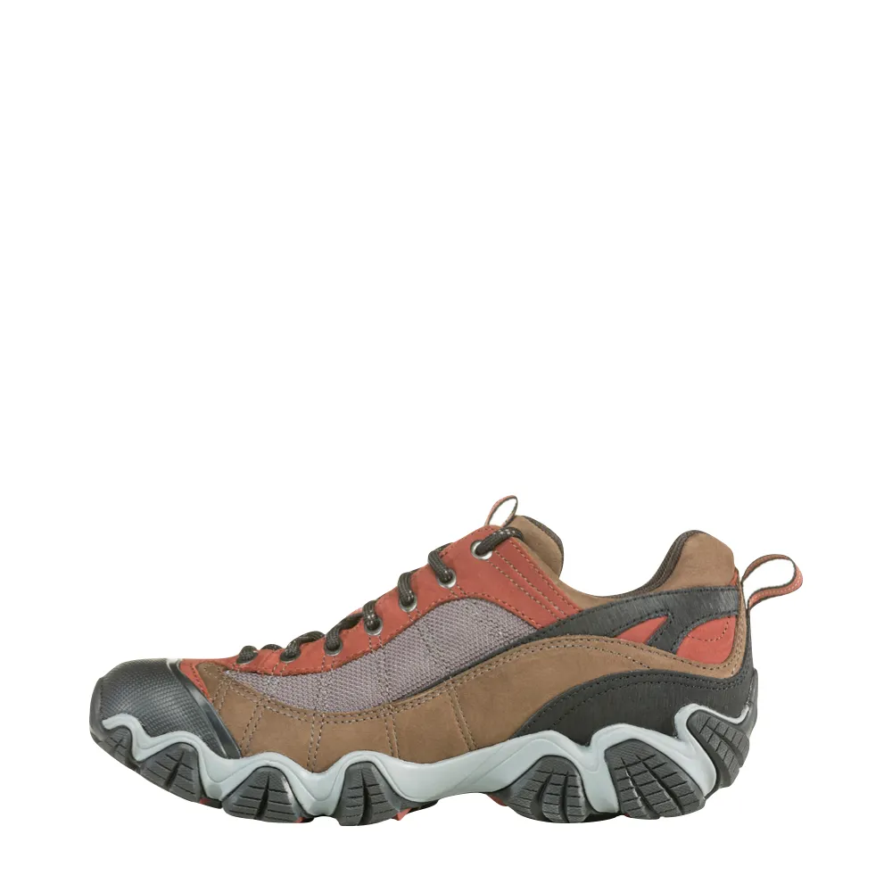 Oboz Men's Firebrand II Low Waterproof Hiker in Earth Anti Slip Pattern Cool Design