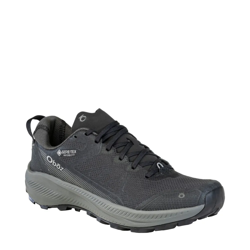 Blown Rubber Outsole Oboz Men's Katabatic LT Low GTX Waterproof Hiker in Black Sea