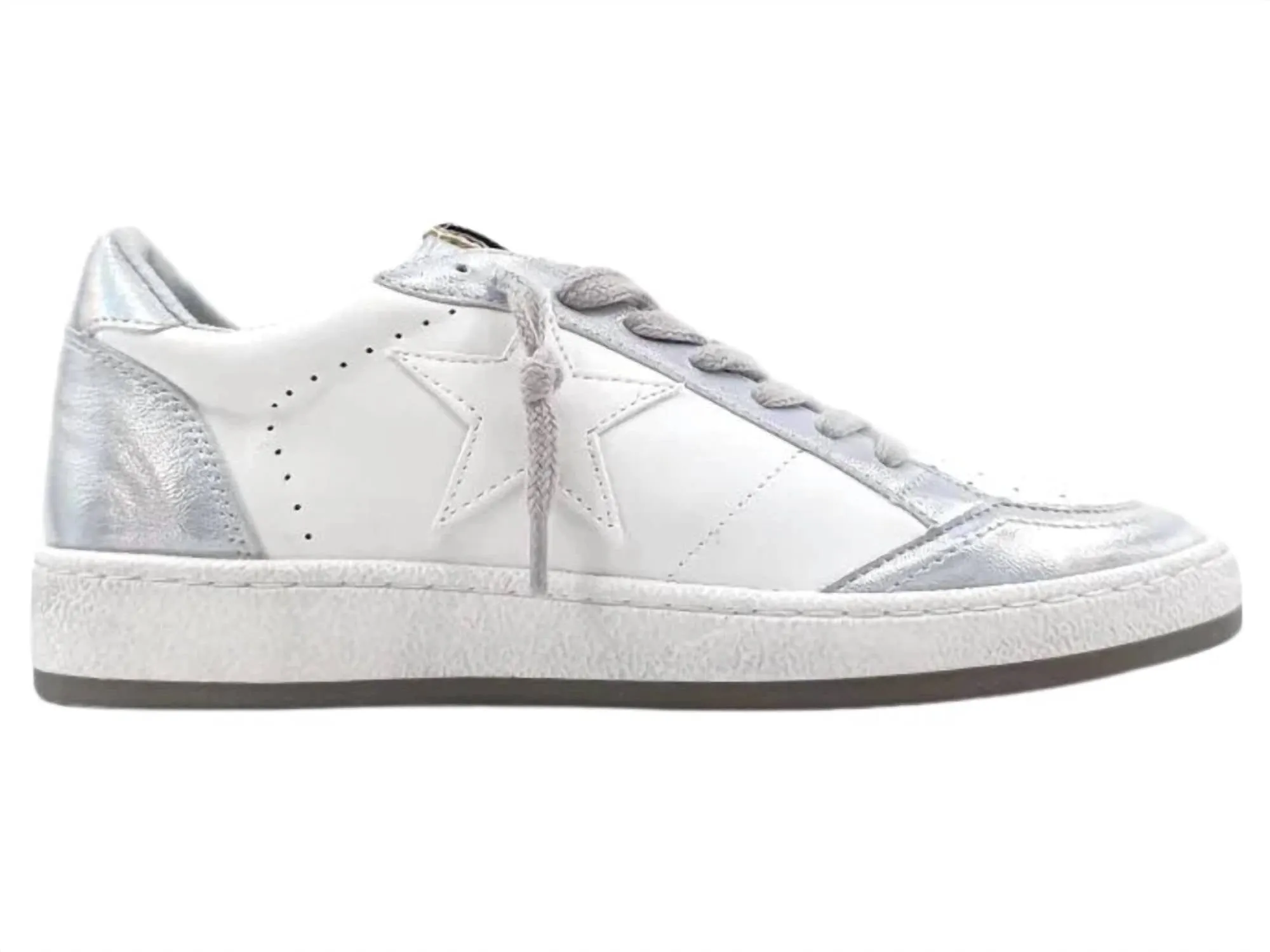 Women's Paz Sneakers In Iridescent Silver Cushioned Heel Counter