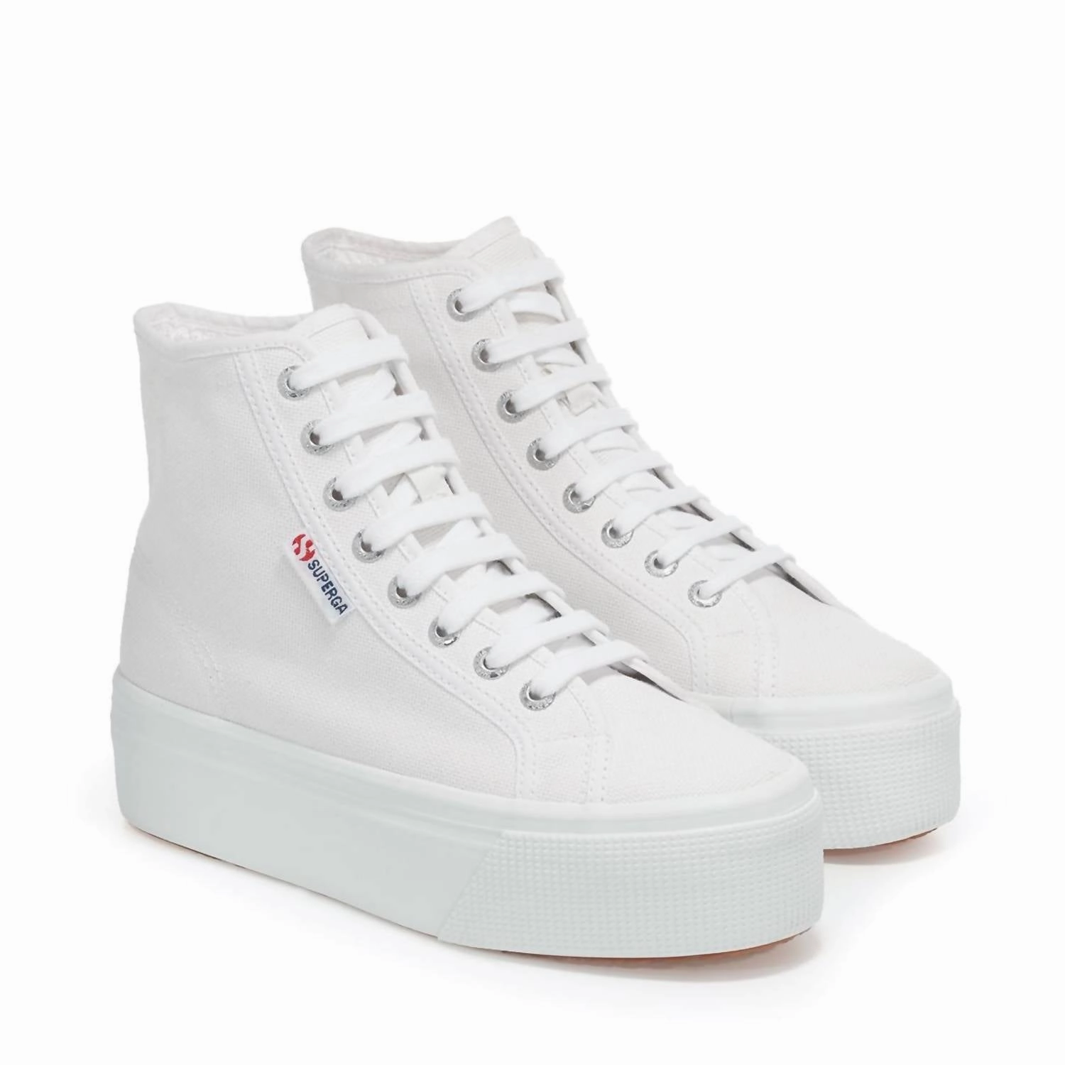 Women's High Top Sneakers In White HyperDurable Outsole Compound High   Top Style