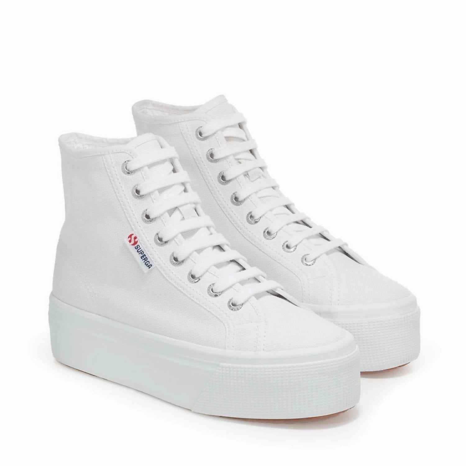 Athletic Vibe Air Circulation Women's High Top Sneakers In White
