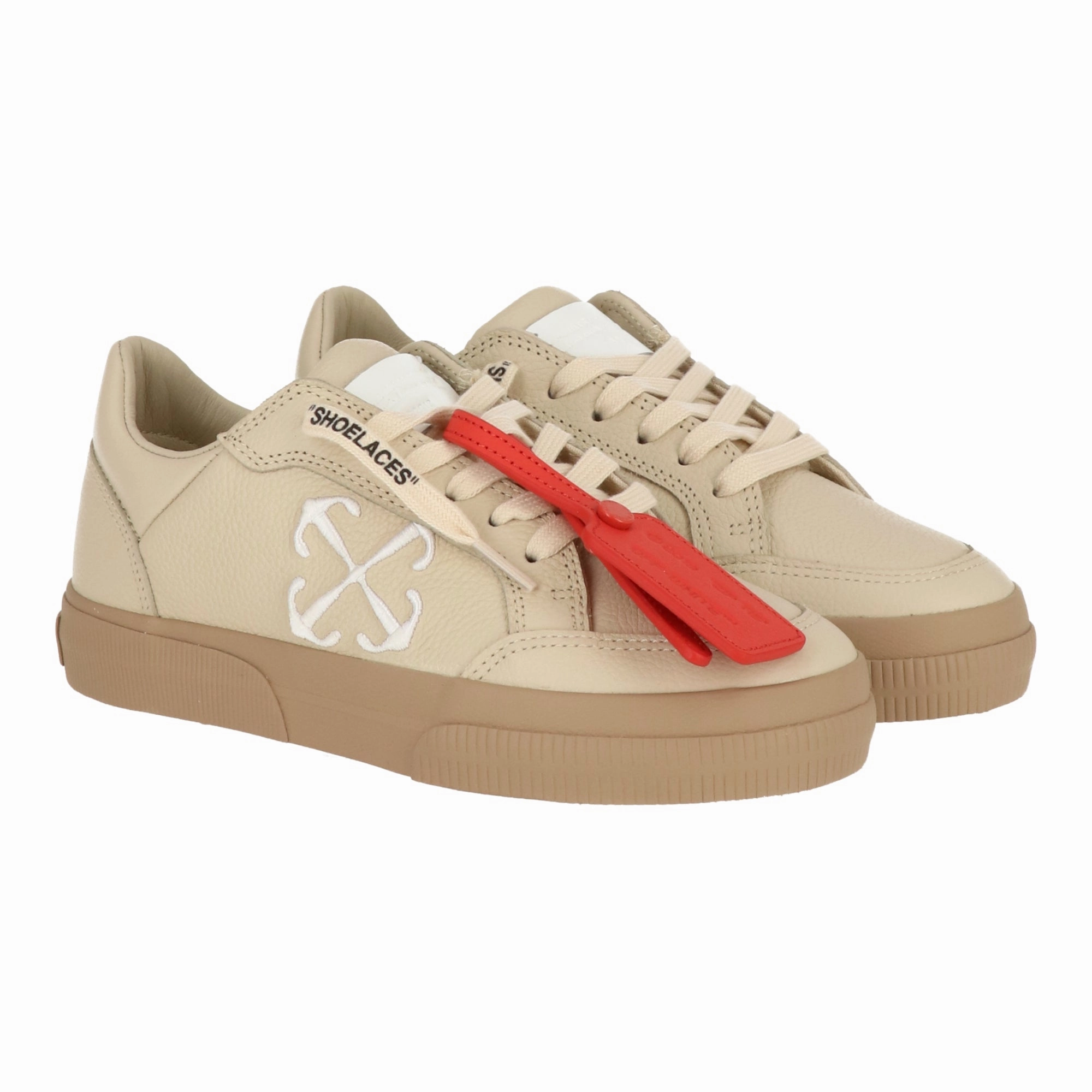 Off White Womens Beige/White Sneaker Style Runner