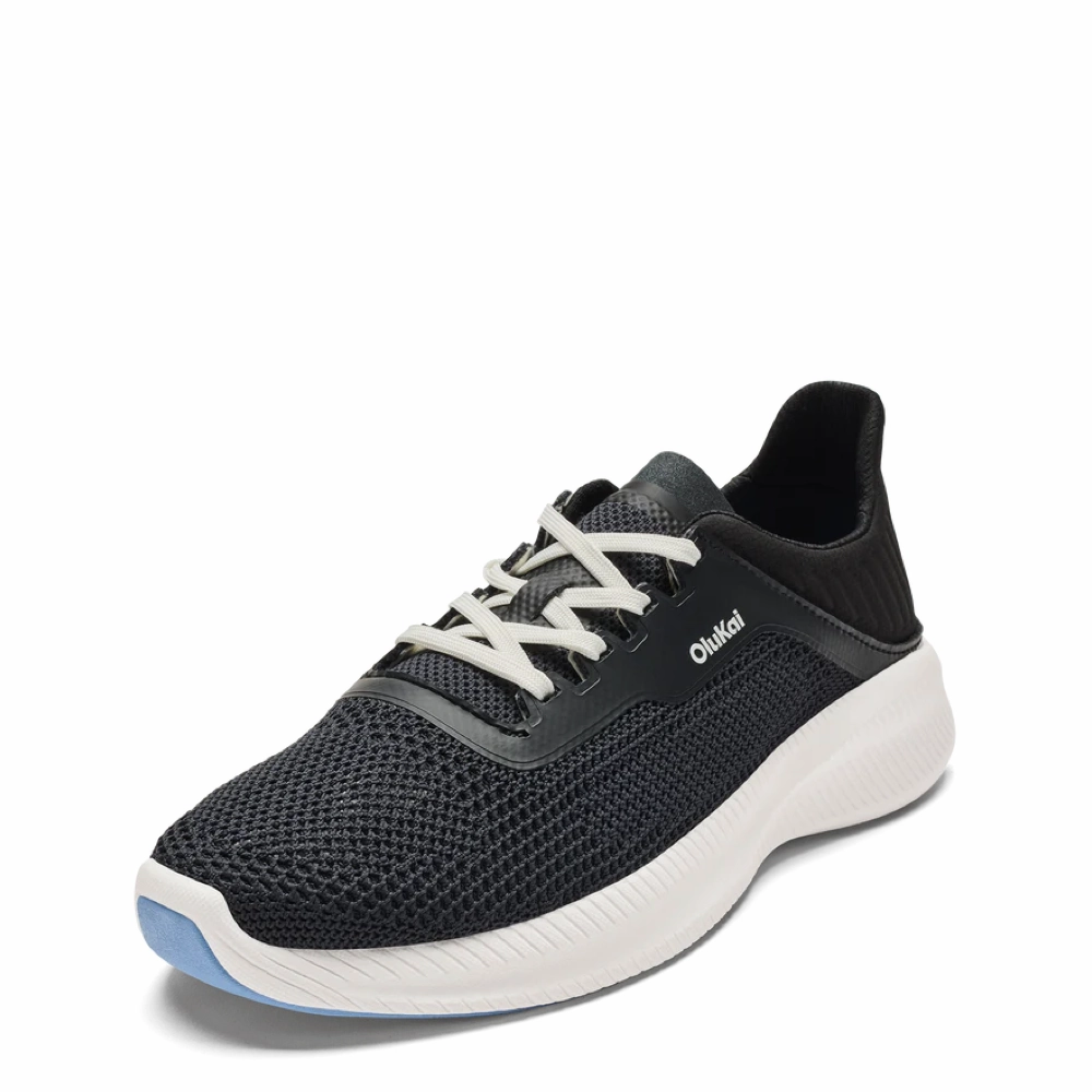 Fall Travel indoor mode OluKai Women's Island Hopper Mesh Sneaker in Lava Rock Black