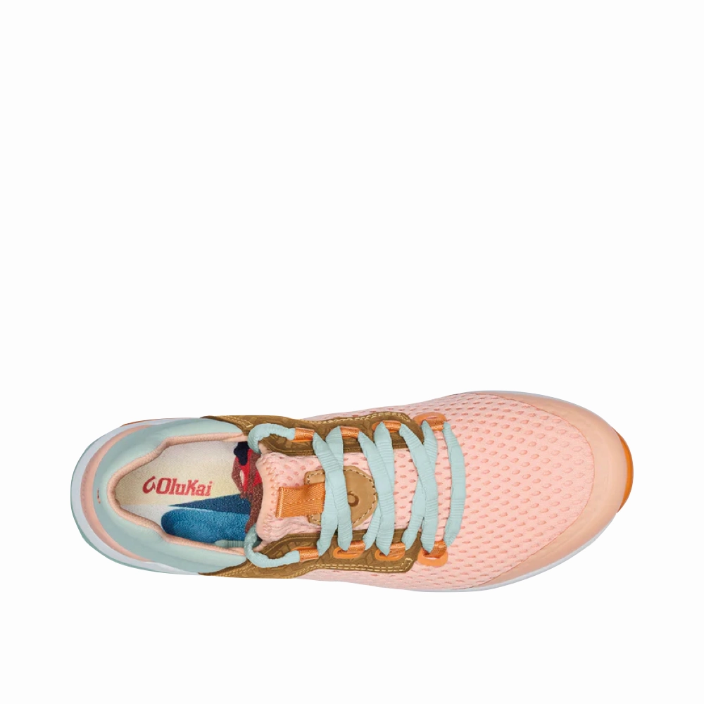 Versatile Upper Pasture Run OluKai Women's Wailuku Sneaker in Peach/Swell