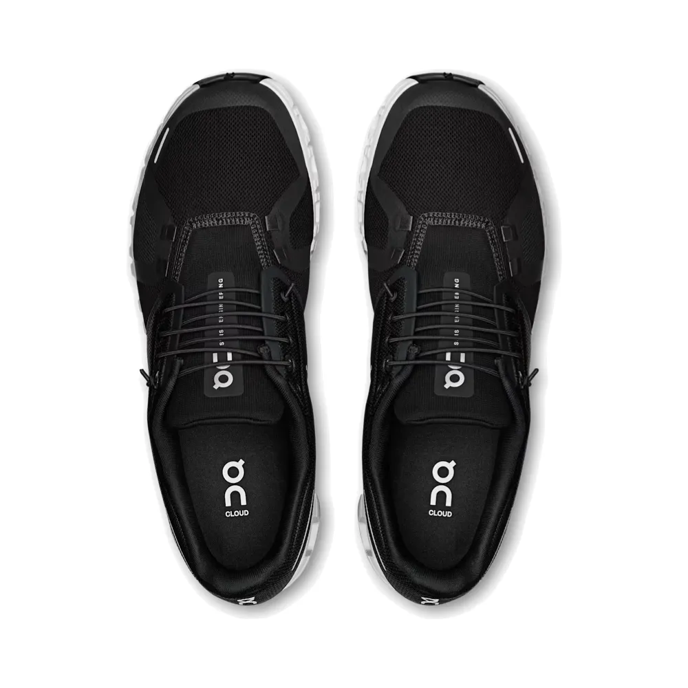 Adjustable Lace System Gym Style On Men's Cloud 6 Sneaker in Black/White