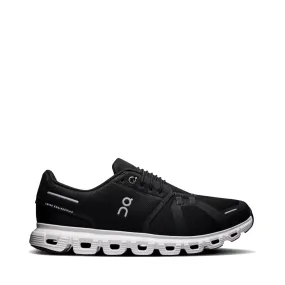 On Men's Cloud 6 Sneaker in Black/White Relaxed Vibe