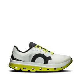 On Men's Cloudflow 5 Sneaker in White/Lime Forest Path