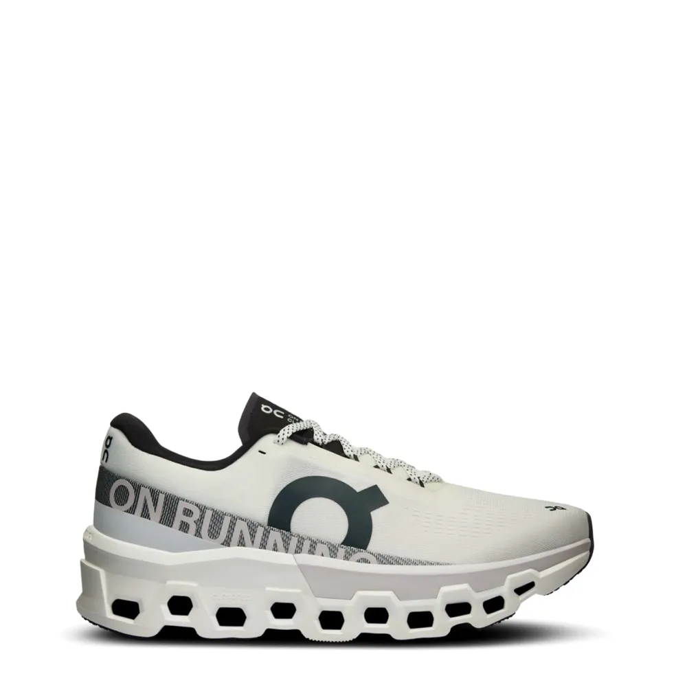 On Men's Cloudmonster 2 Sneaker in White/Frost Chic Walk Sporty Edge