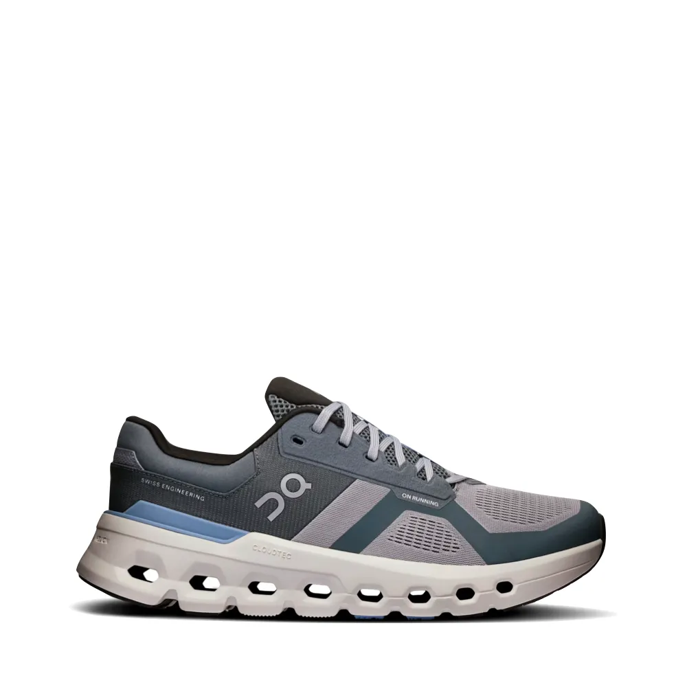 On Men's Cloudrunner 2 Sneaker in Alloy/Chambray Fast Entry