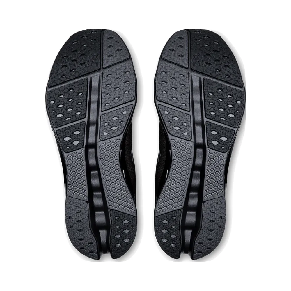 On Men's Cloudsurfer 2 Sneaker in Black/Black Shock Absorb