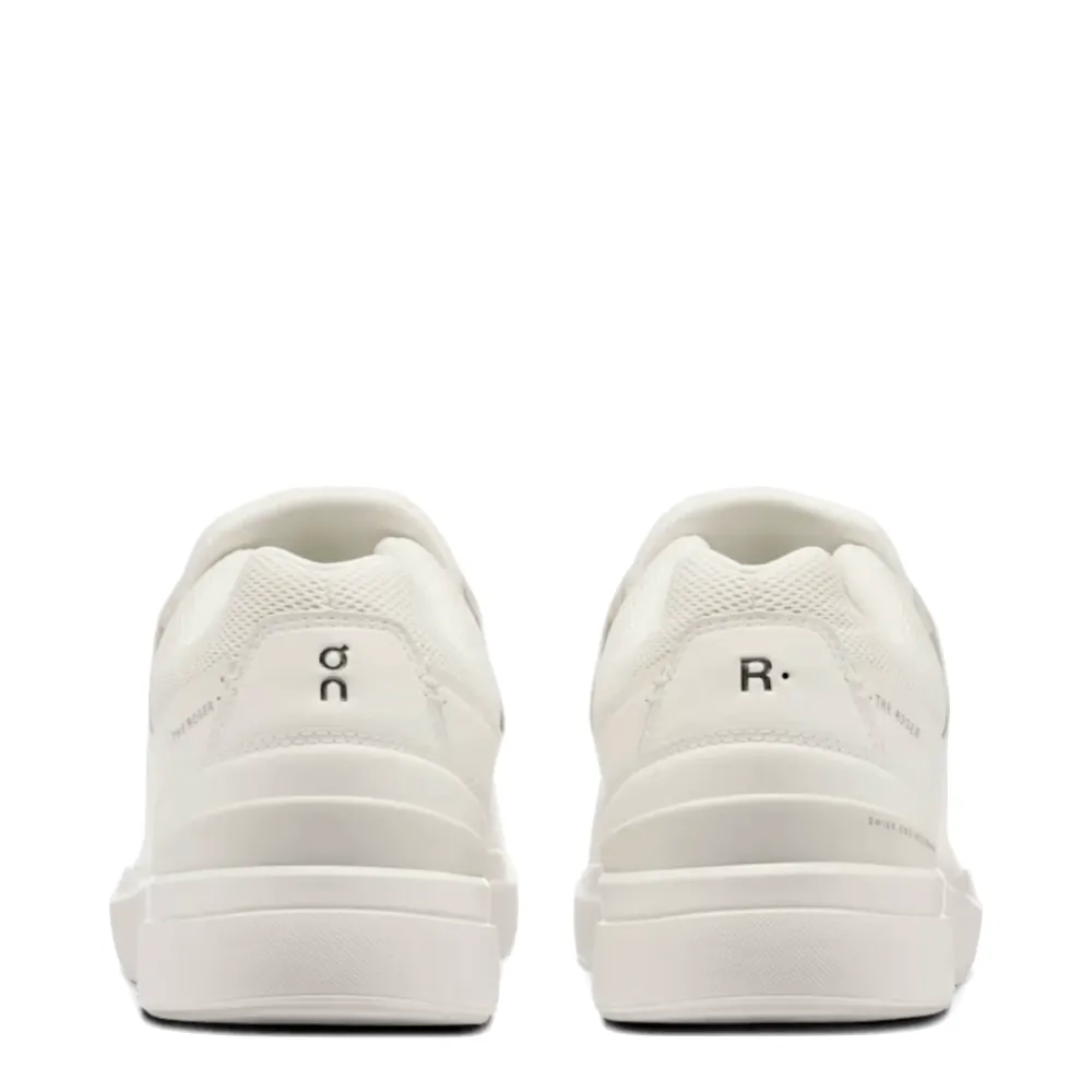 On Men's THE ROGER Advantage Sneaker in All White Comfy Interior SmoothSurface