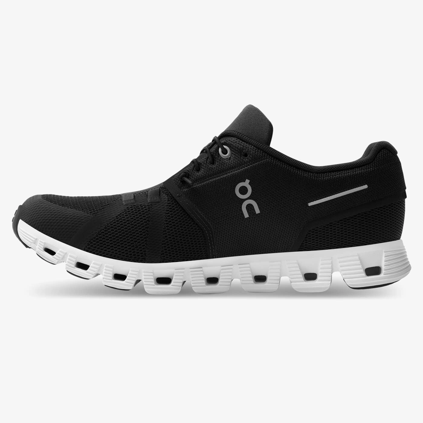 running shoes for men in their 40s On Running Men's Cloud 5 Shoes - Black / White