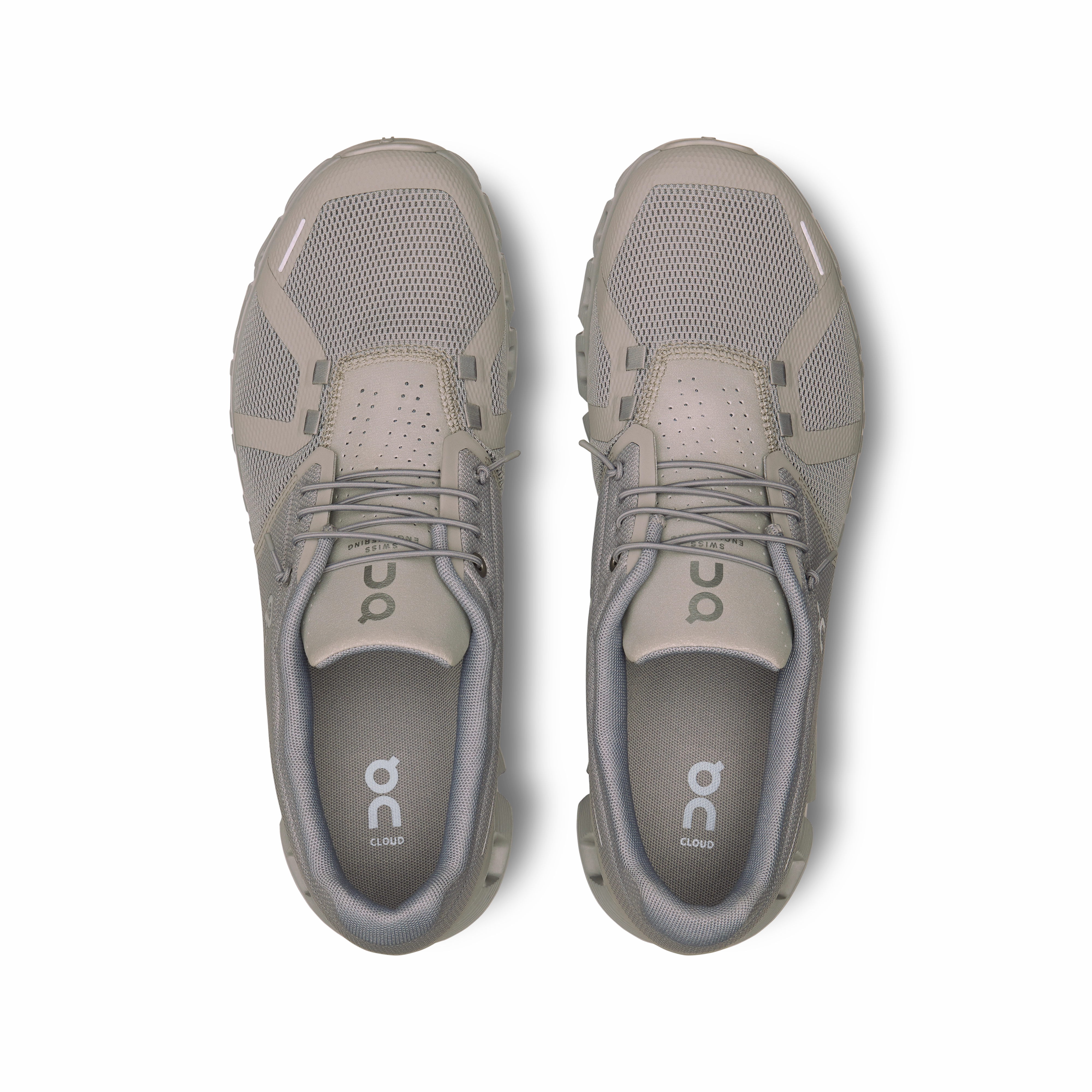 On Running Men's Cloud 5 Shoes - Fog / Alloy City running requirement shock - absorbing sole