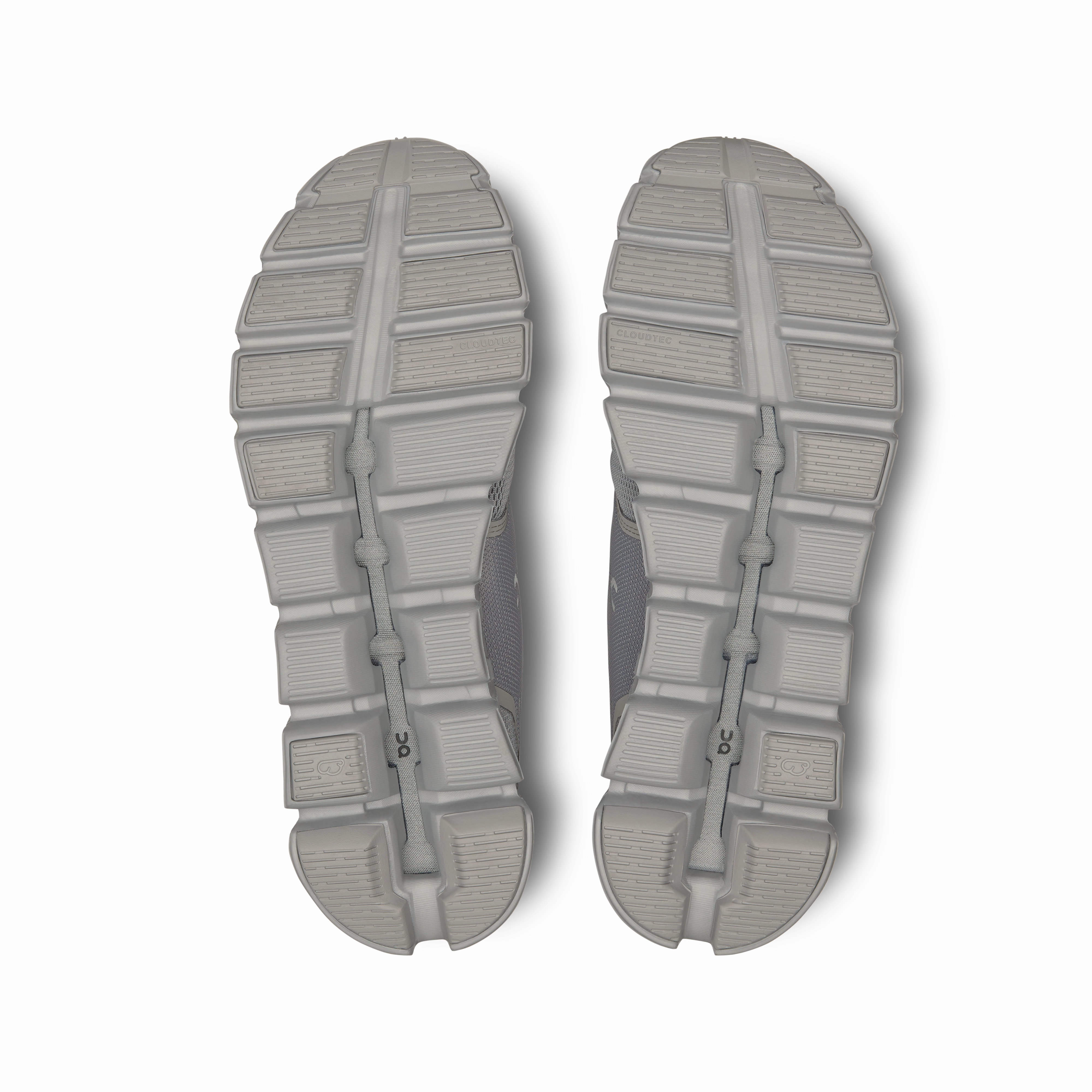 On Running Men's Cloud 5 Shoes - Fog / Alloy mesh upper breathability Aero Ventilation