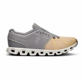 sunny - day - runner Rockered Sole Geometry On Running Men's Cloud 5 Shoes - Fog / Savannah