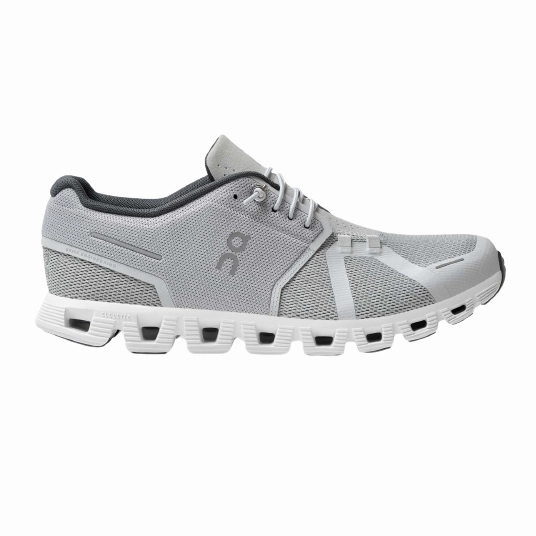 On Running Men's Cloud 5 Shoes - Glacier / White synthetic material casual runner shoes