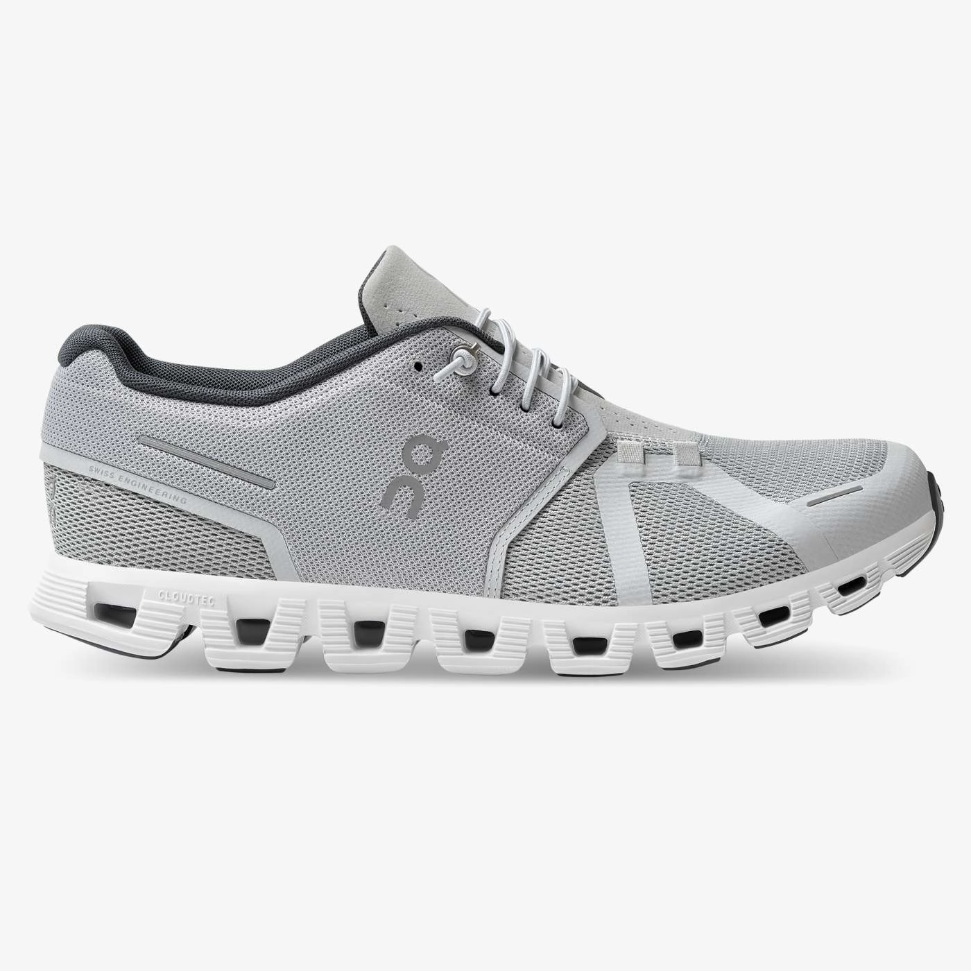 On Running Men's Cloud 5 Shoes - Glacier / White Bounce Response Technology