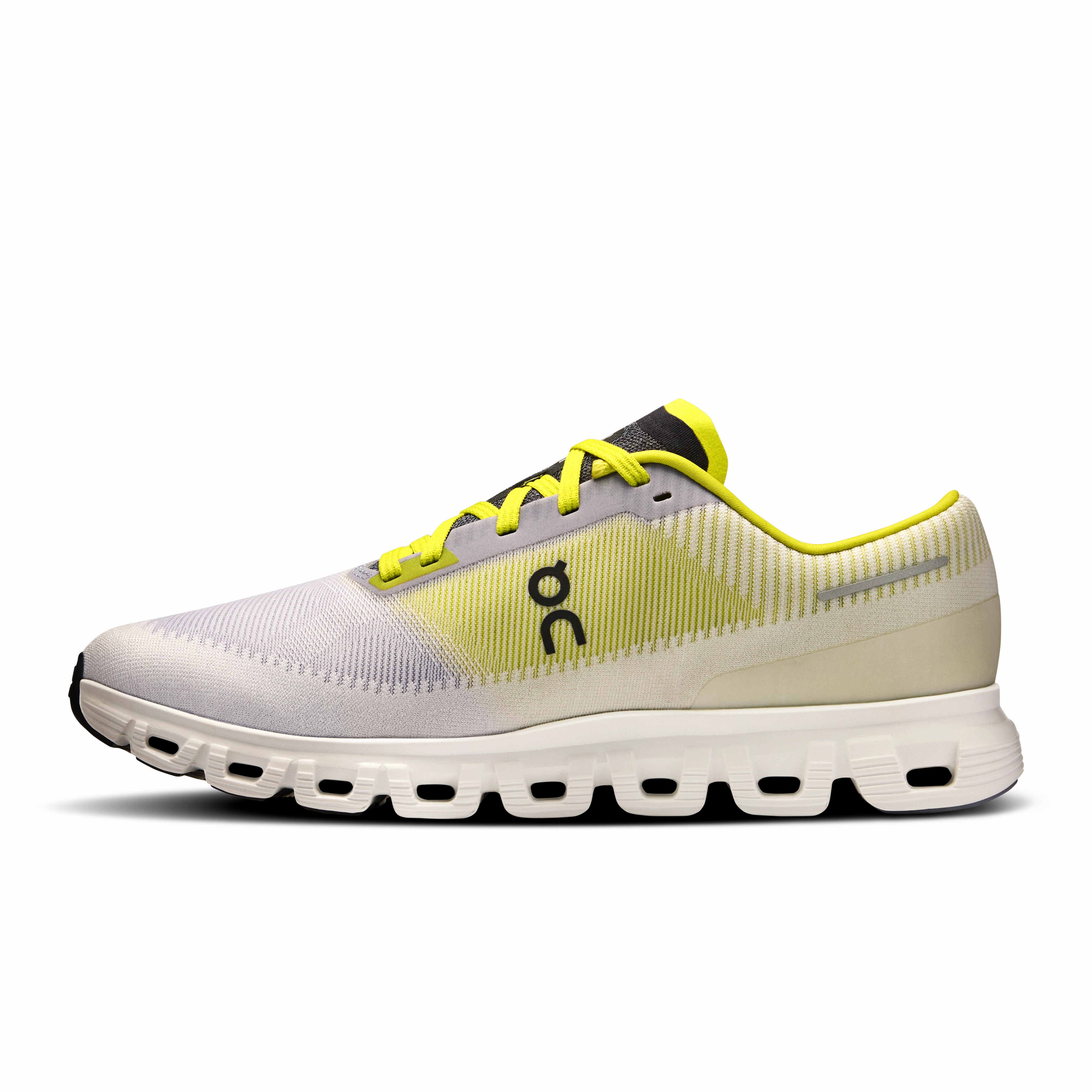 On Running Men's Cloud 6 Push Shoes - Lilac / Lime running on a treadmill at the gym shoes