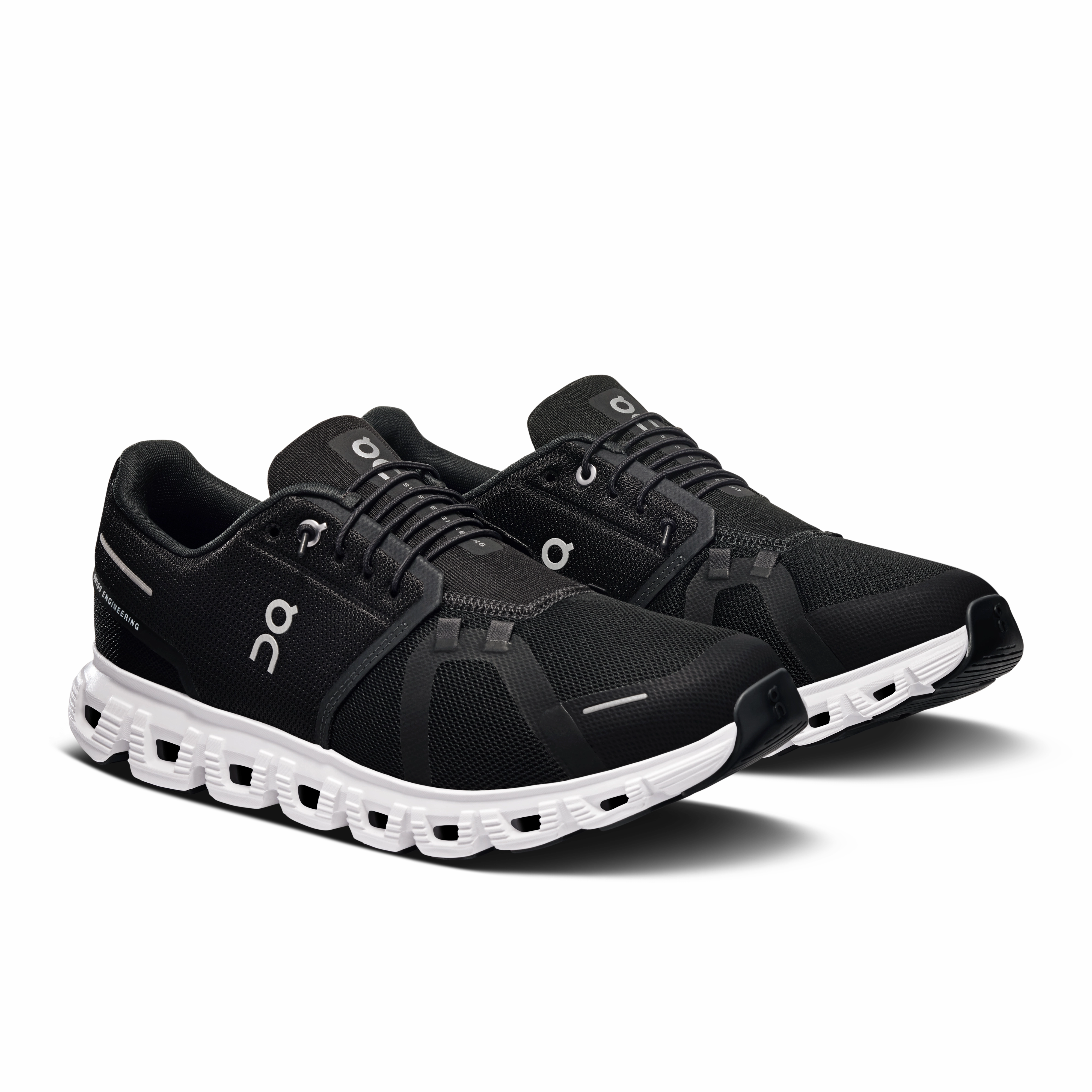 On Running Men's Cloud 6 Shoes - Black / White wide-fit shoes running for a way to stay successful
