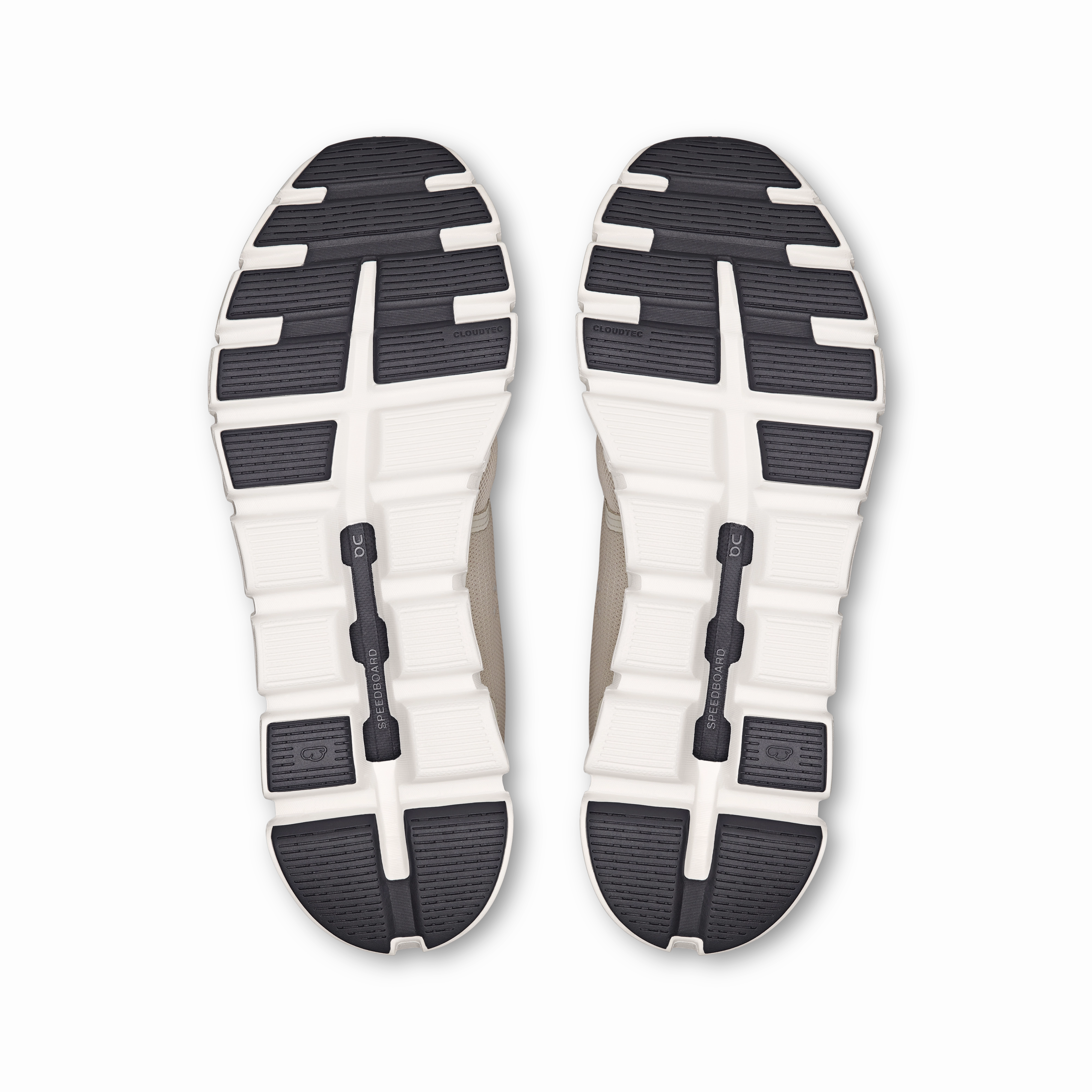 On Running Men's Cloud 6 Shoes - Pearl / White multi - directional traction tread depth