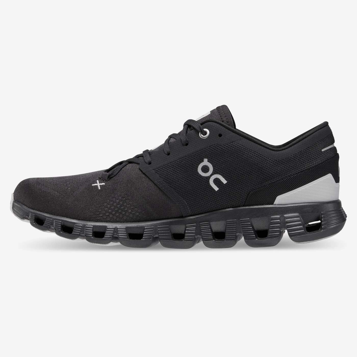 On Running Men's Cloud X 3 Shoes - Black Unidirectional Flex Lines Bounce Back