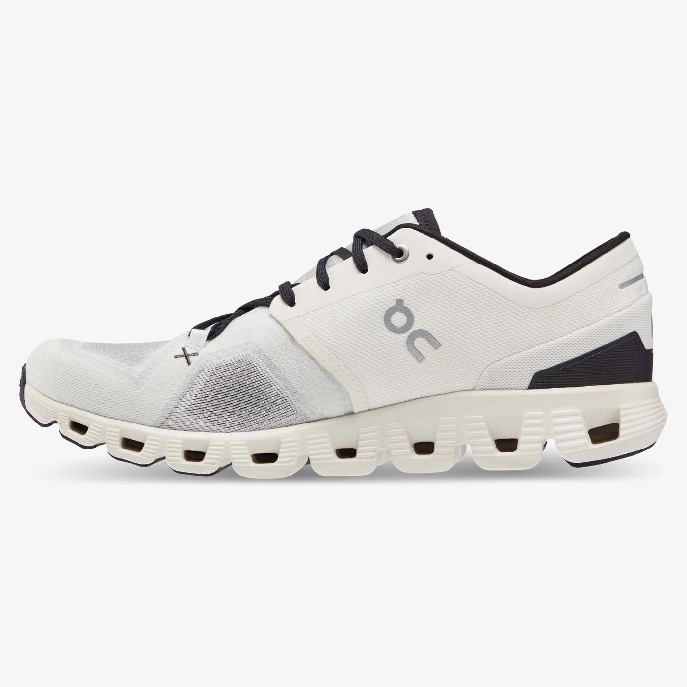 running for competition shoes On Running Men's Cloud X 3 Shoes - Ivory / Black