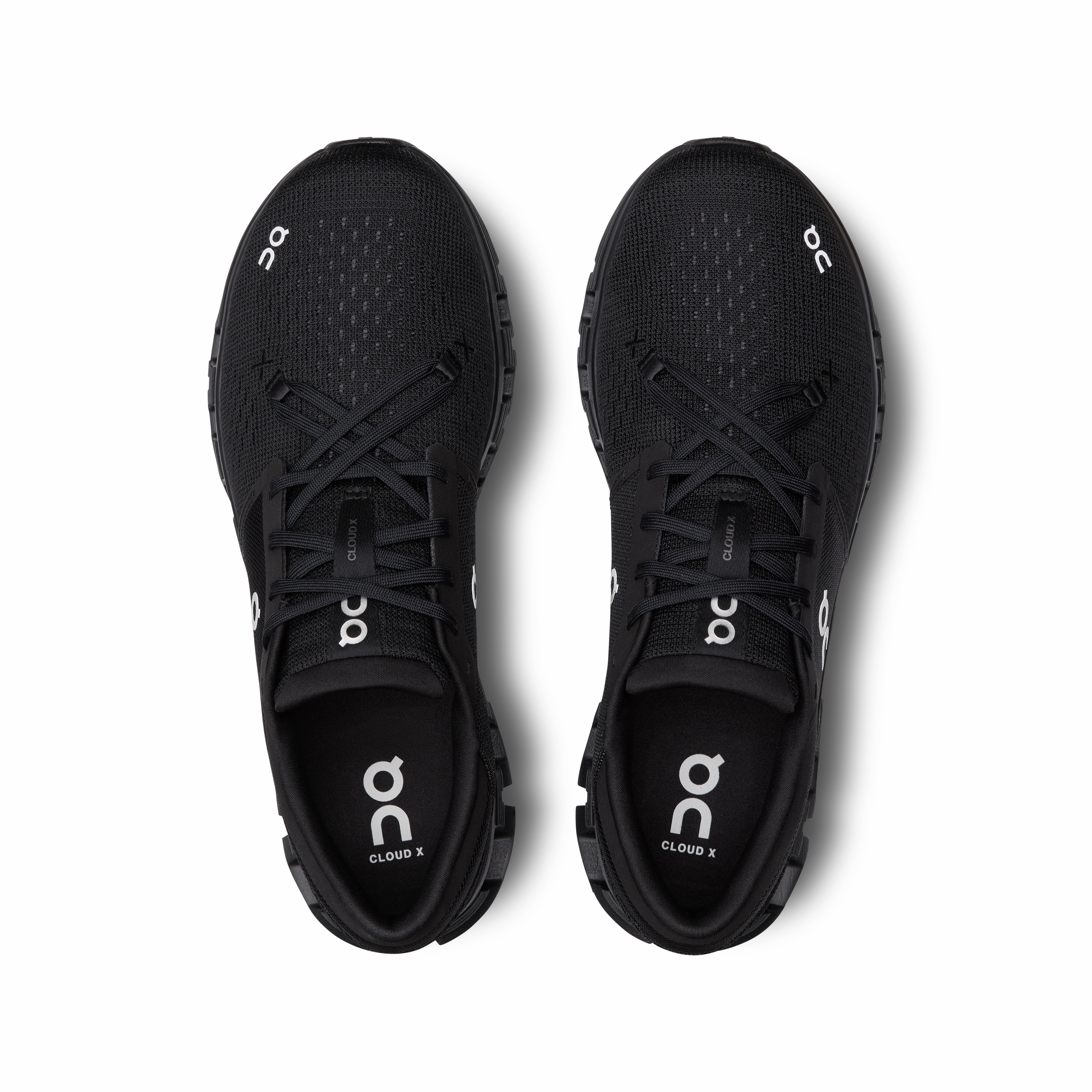 Ergonomic Support lightweight - material shoes On Running Men's Cloud X 4 Shoes - Black / Eclipse
