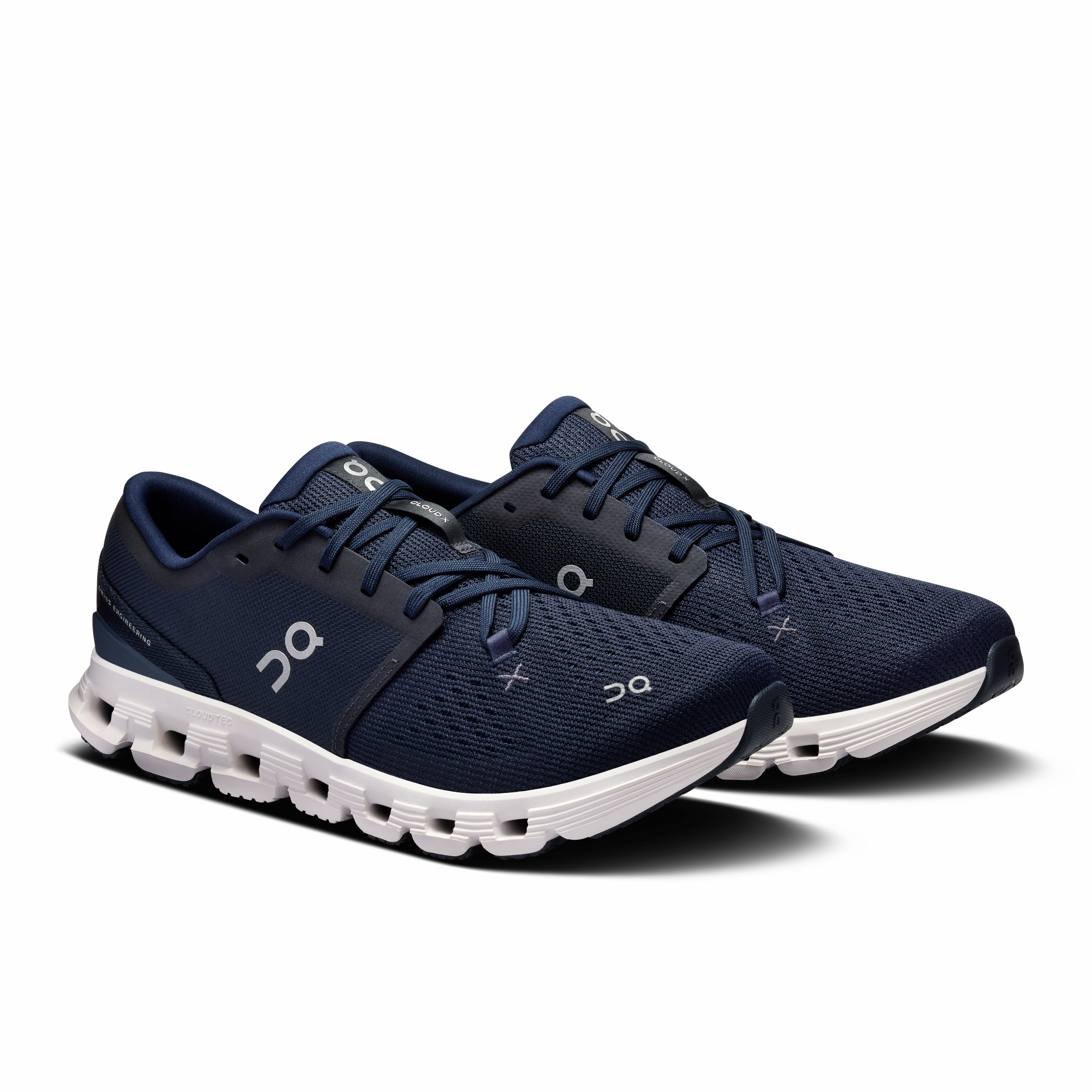 On Running Men's Cloud X 4 Shoes - Ink / Ivory endurance running shoes Shock Absorber