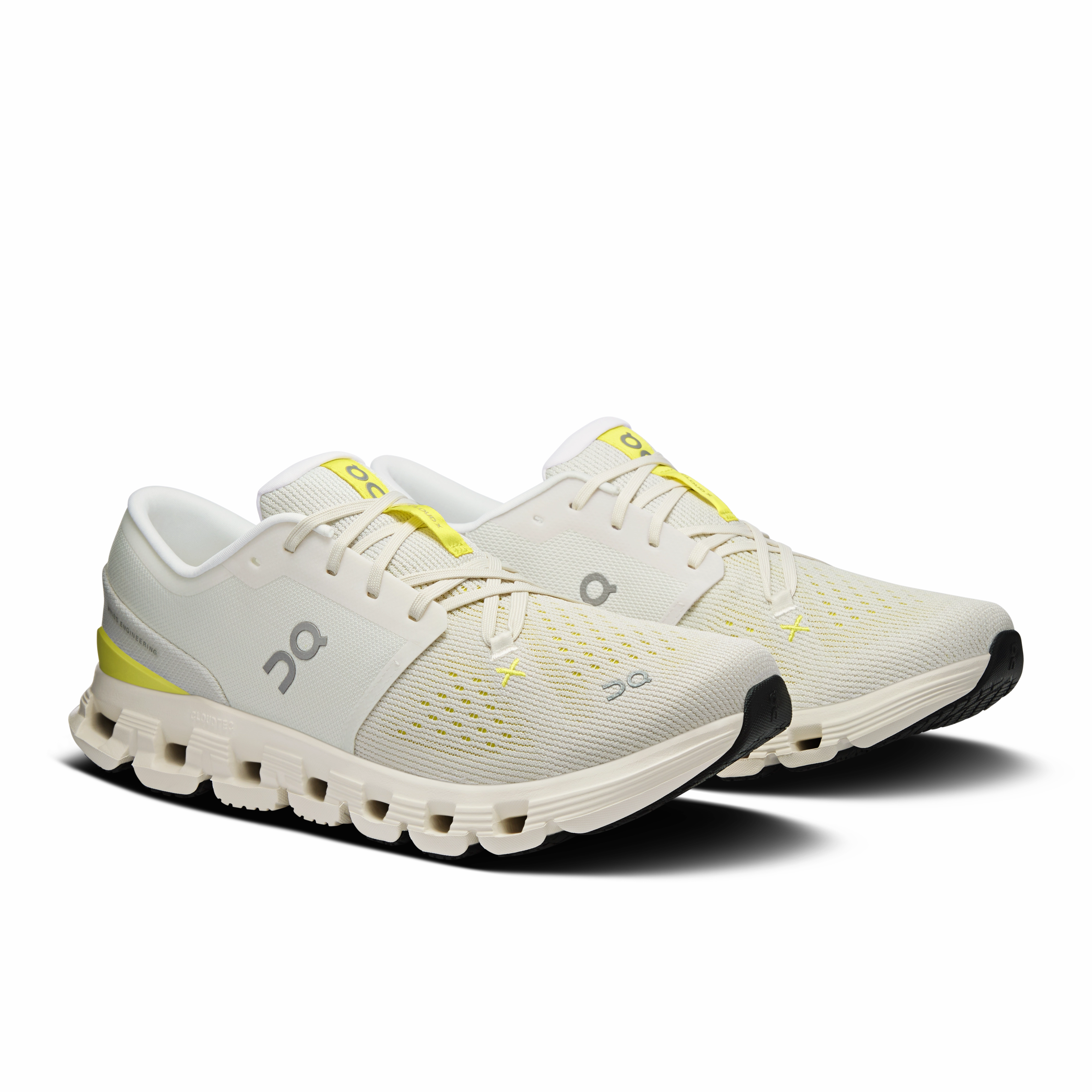 On Running Men's Cloud X 4 Shoes - Ivory / Lime warm weather running shoes formal - looking running shoes