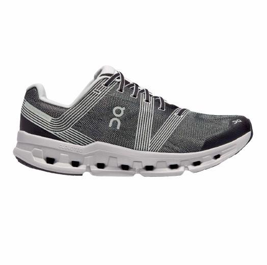 On Running Men's Cloudgo Shoes - Black / Glacier Moisture   Wicking Fabric Microfiber Collar Padding
