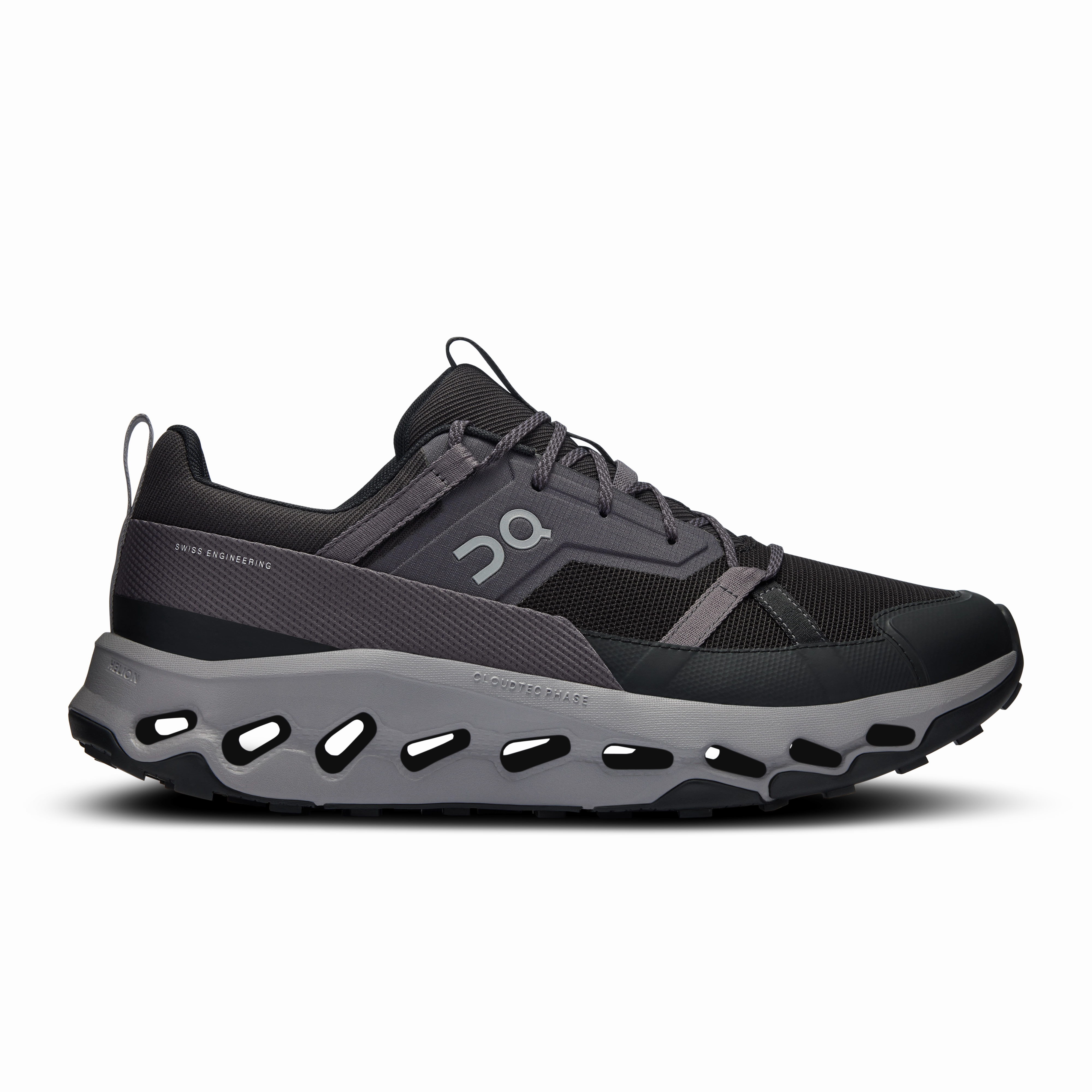 On Running Men's Cloudhorizon Shoes - Black / Alloy Ventilation Channel System warm weather running
