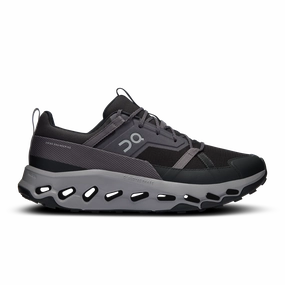 On Running Men's Cloudhorizon Shoes - Black / Alloy Ventilation Channel System warm weather running
