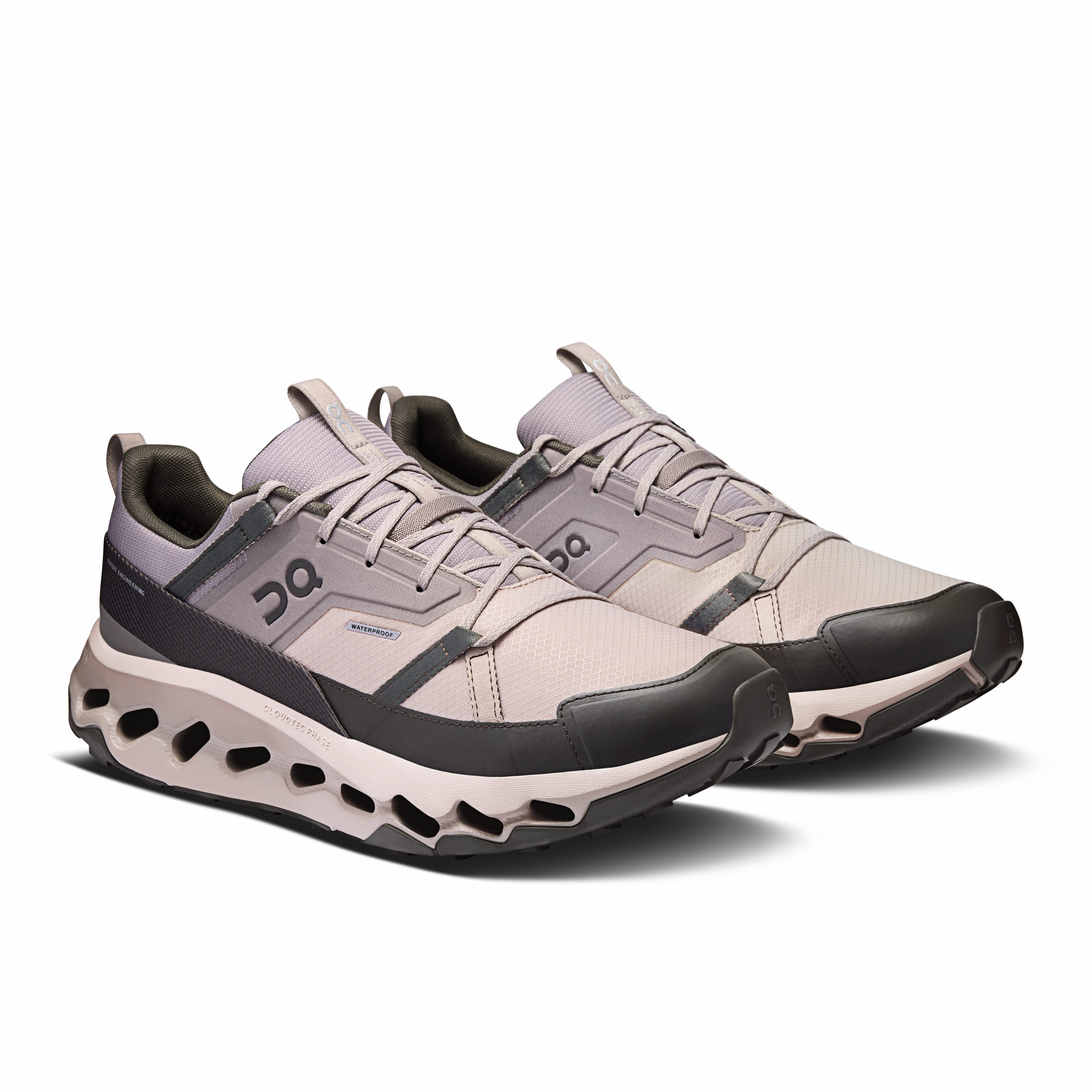 On Running Men's Cloudhorizon Waterproof Shoes - Fog / Thorn Compression Molded Collar running in a volcanic area shoes