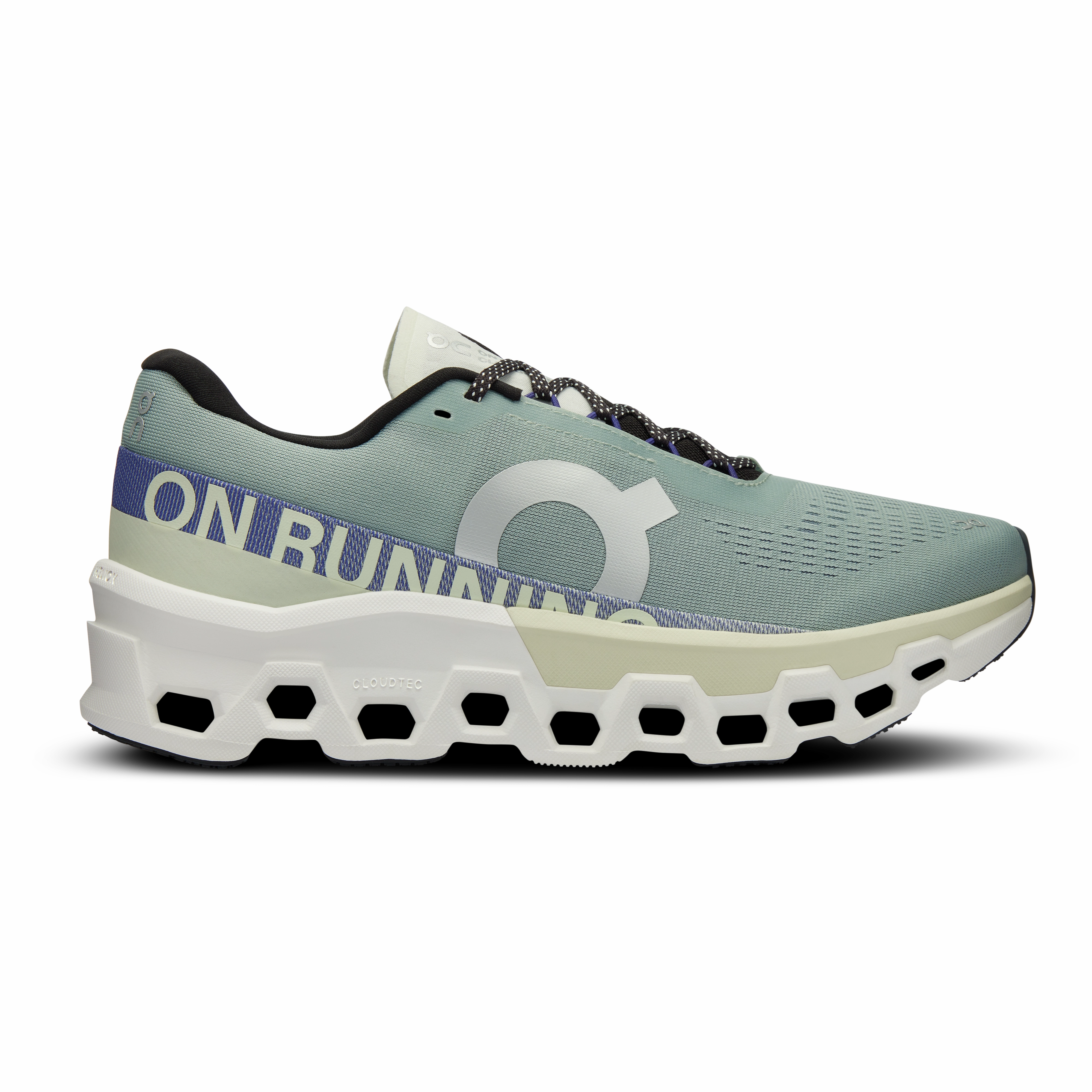 On Running Men's Cloudmonster 2 Shoes - Mineral / Aloe Air Cell Shock Diffusion