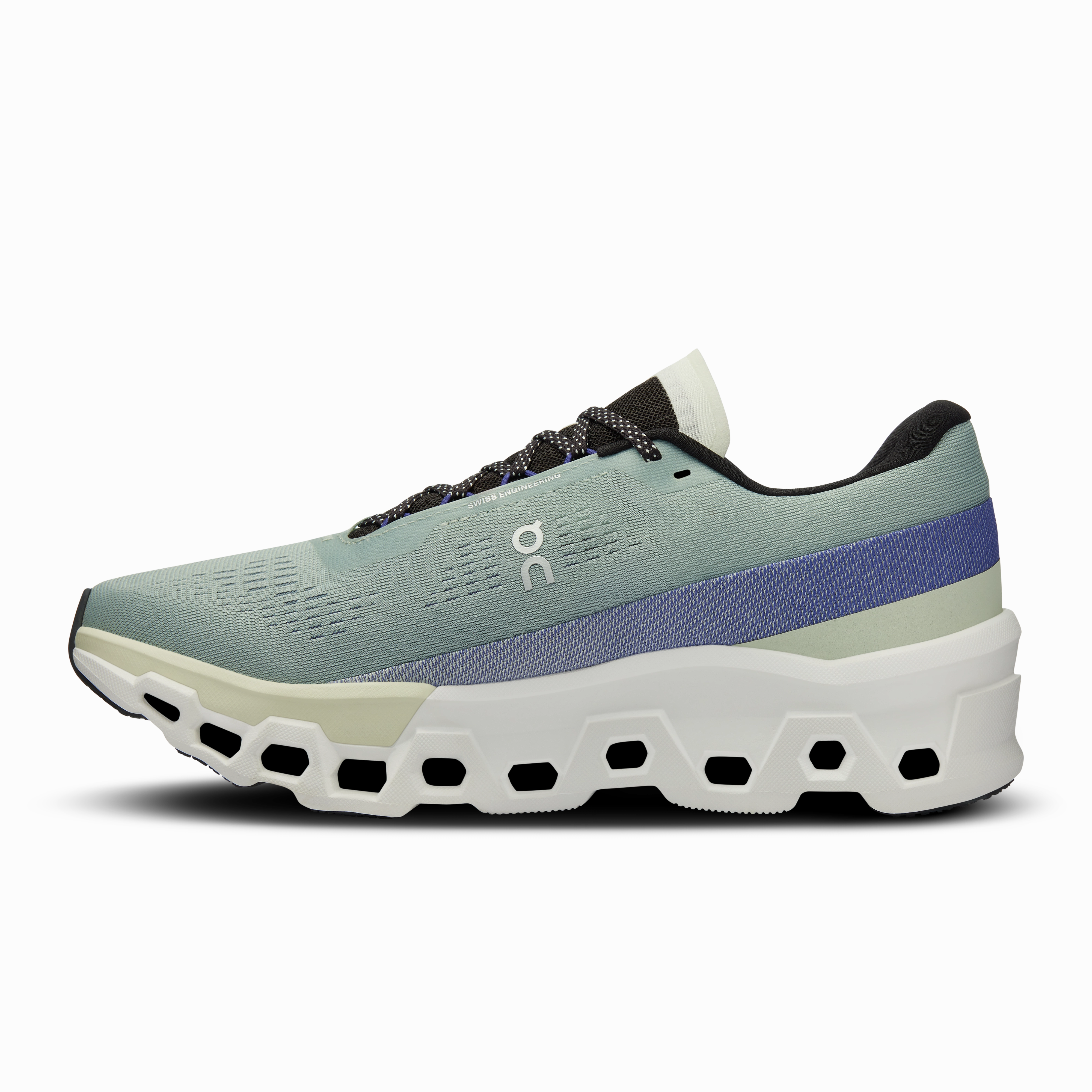 On Running Men's Cloudmonster 2 Shoes - Mineral / Aloe Flexible Sole Design