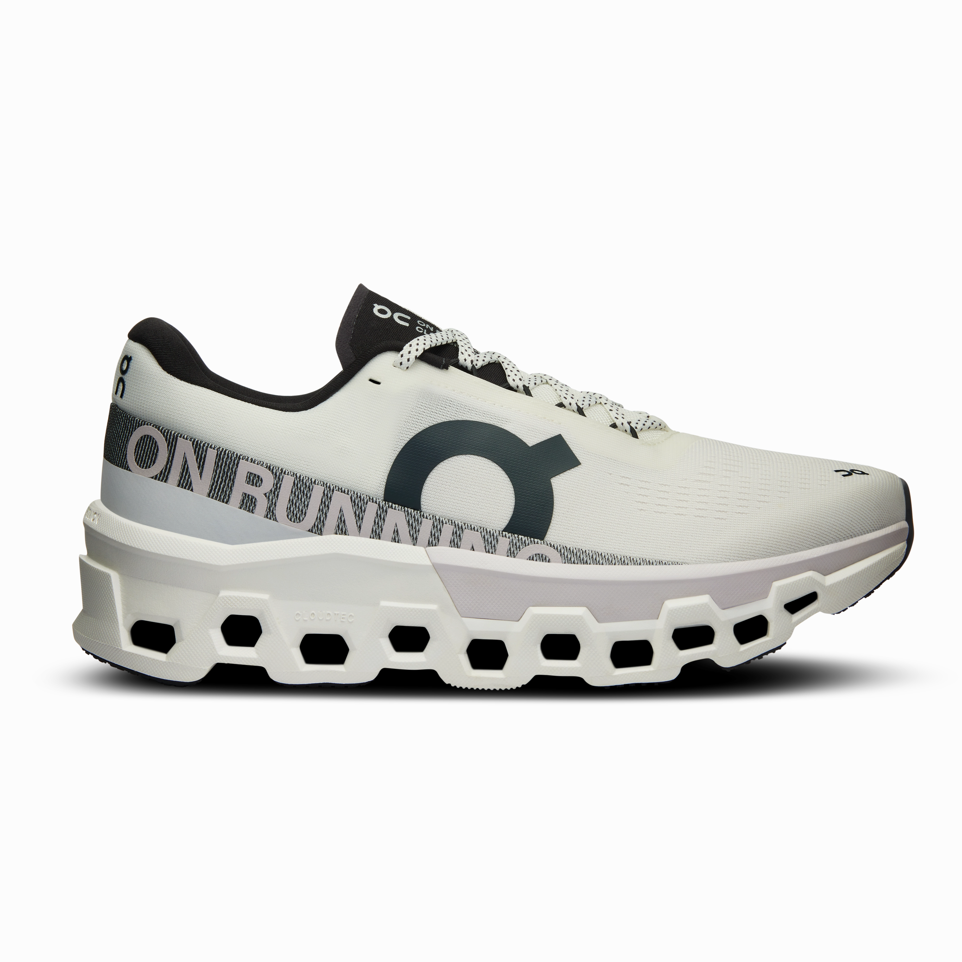 On Running Men's Cloudmonster 2 Shoes - Undyed / Frost country roads Tensile Web Structure